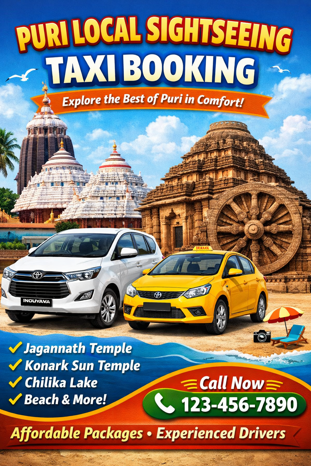 Puri Local Sightseeing Taxi Booking